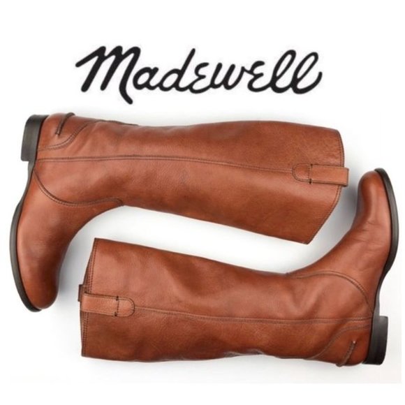 Madewell Shoes - MADEWELL 1937 English Saddle Archive Leather Tall Riding Boots sz 8.5 Equestrian